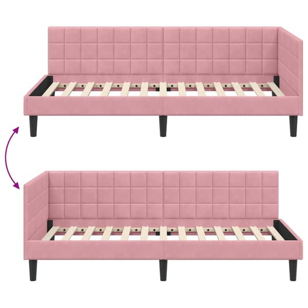 Hörn Sängram Rosa 90 x 200 cm Sammet