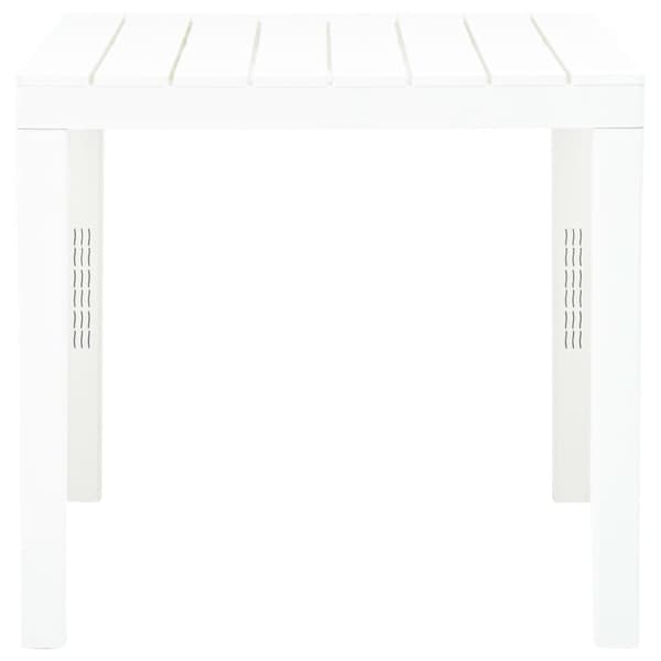 Trädgårdsbord vit 78x78x72 cm plast