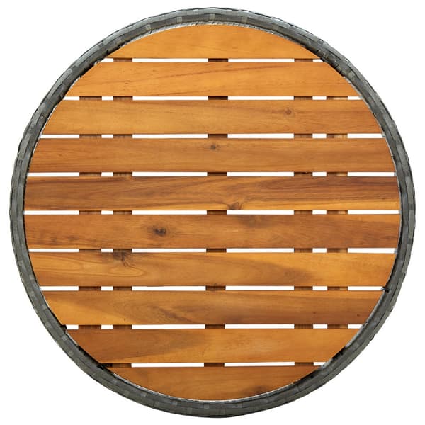 Trädgårds Bistro Set 3 pcs Grå konstrotting