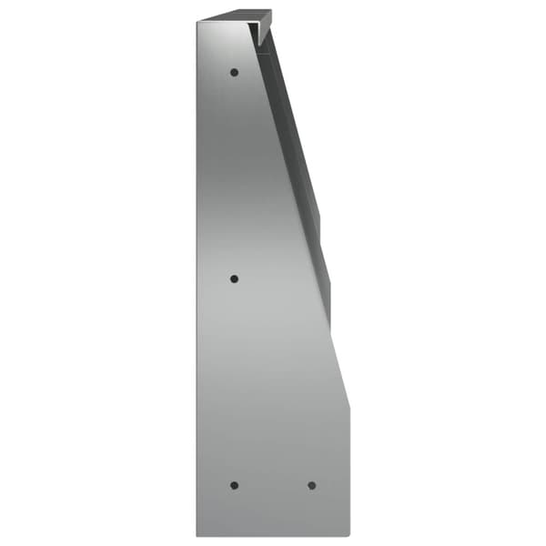 Stödvägg 2 st 40 x 12 x 50 cm Galvaniserat stål Silver