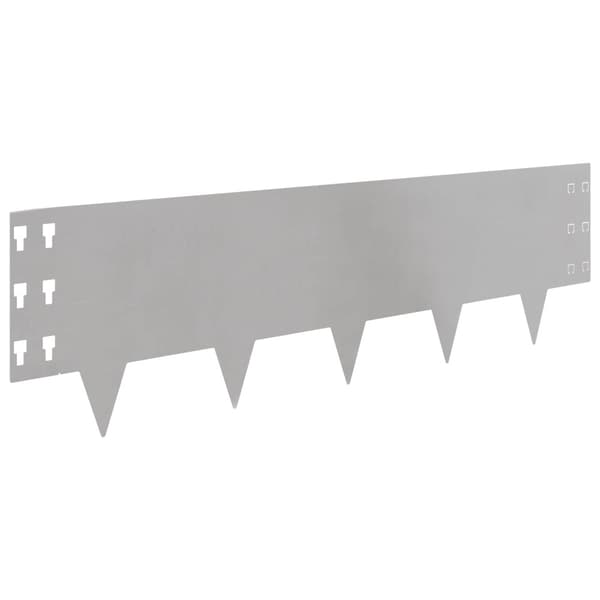 Kant för gräsmatta 30 pcs 100 x 30 cm Stål Silver