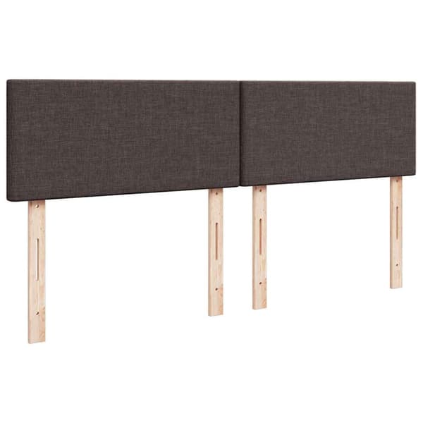 Ottoman sängram med madrass mörkbrun 160x200 cm tyg