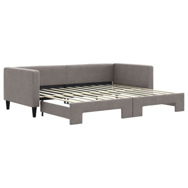 Dagbädd utdragbar taupe 90x200 cm tyg