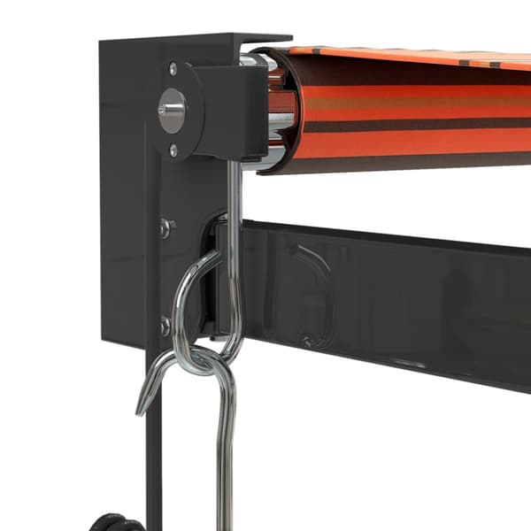 Automatisk infällbar markis orange och brun 3x2,5 m