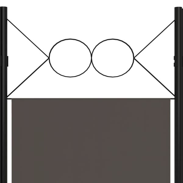 Rumsavdelare 4 paneler antracit 160x180 cm
