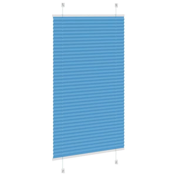Plisserad persienn blå 80x100 cm tyg bredd 79,4 cm polyester