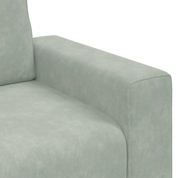 Soffstol ljusgrå 100x77x82 cm sammet
