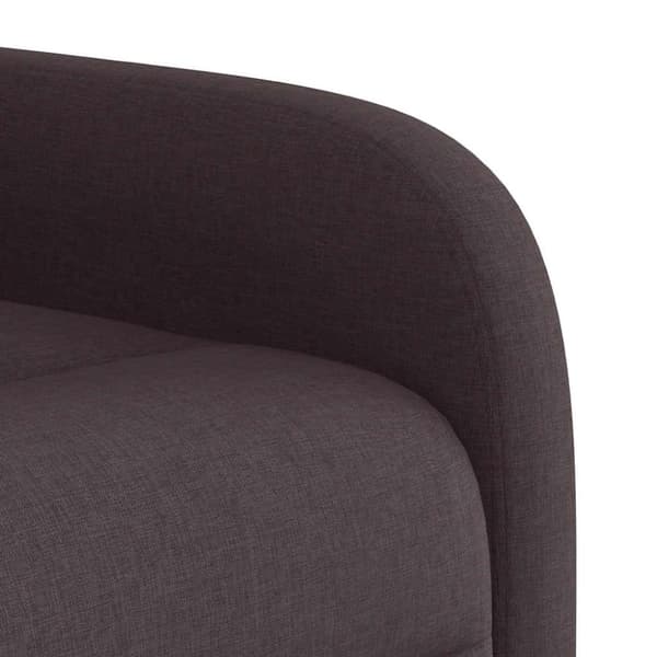 Elektrisk reclinerfåtölj mörkbrun tyg