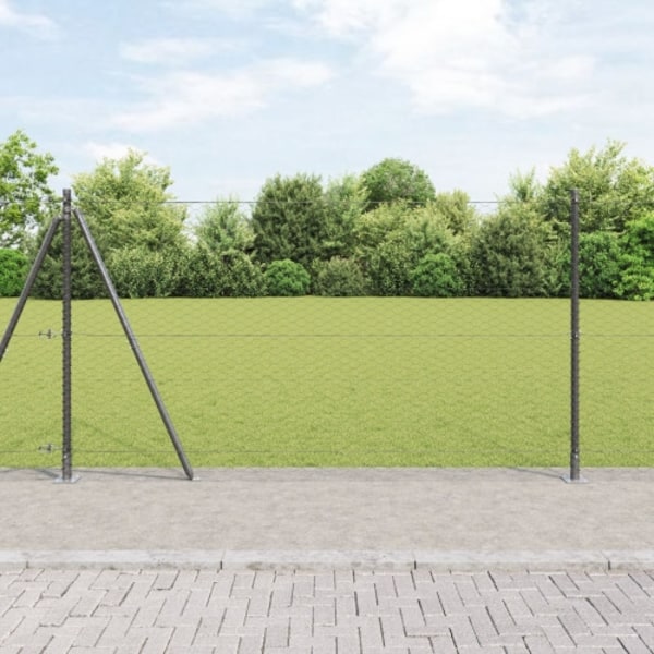 Hexagon Stängsel Grå 1,2x10 m Stål