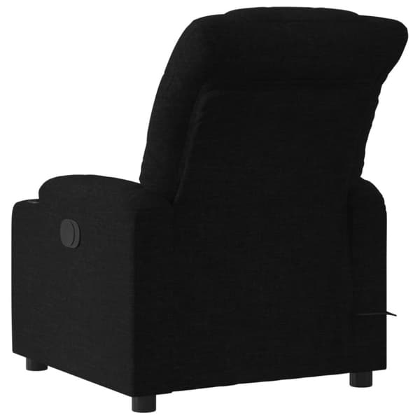 Massagefåtölj svart tyg