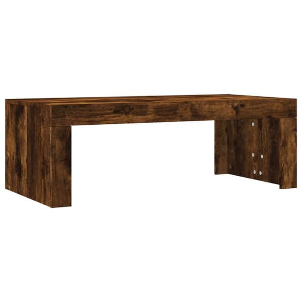 Soffbord rökfärgad ek 102x50x36 cm konstruerat trä