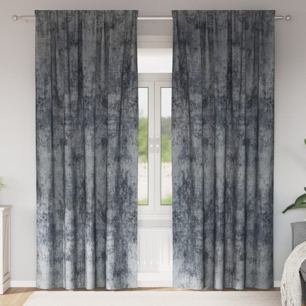 Sammetsgardiner 2 pcs Silvergrå 245 x 140 cm Sammet
