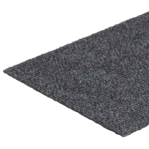 Trappmattor självhäftande 30 st 76x20 cm ljusgrå rektangulära