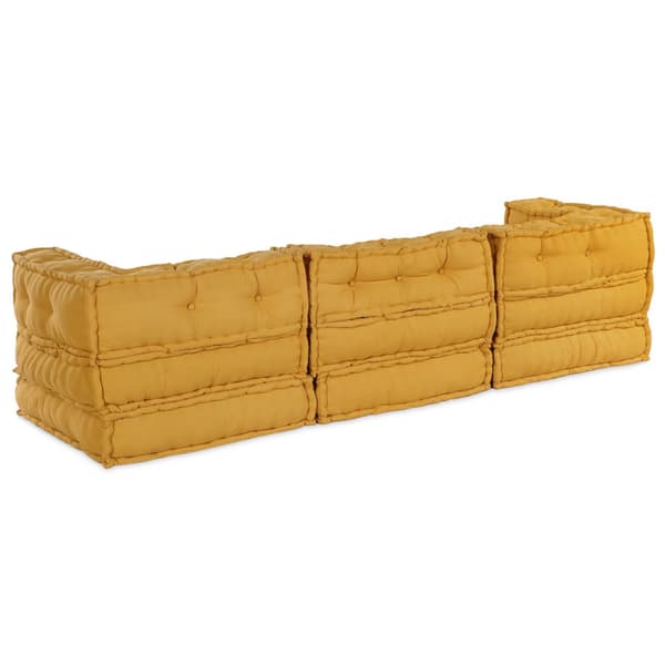 Modulsofa enhet Tyg Gul 210 x 70 x 56 cm