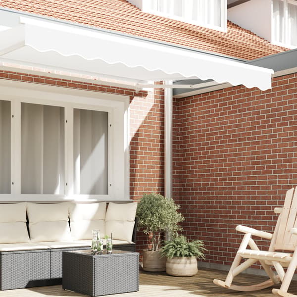 Markisvalance Vit 280 x 20 cm Kanvas