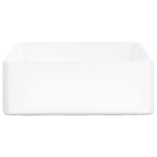 Handfat vit 37x37x13 cm keramik kvadratiskt