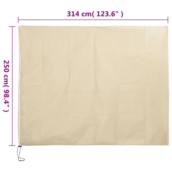 Fiberdukar med blixtlås 2 st 70 g/m² 3,14x2,5 m