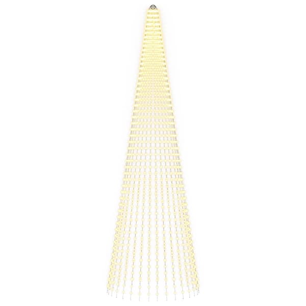 Julgransbelysning med markspett och flaggstång 500 cm