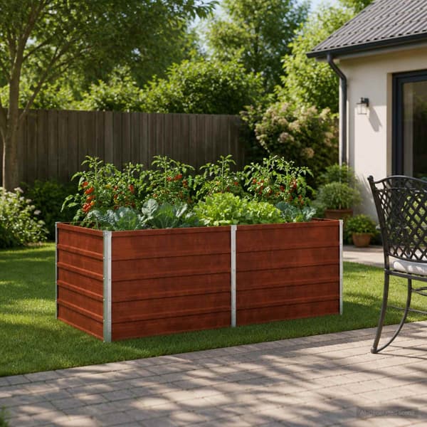 Höjd Trädgårdsbädd Rostig 160 x 80 x 55 cm corton