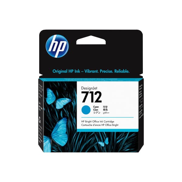 HP 712 - cyan - original - DesignJet - bläckpatron