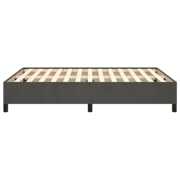 Sängram utan madrass mörkgrå 140x200 cm sammet