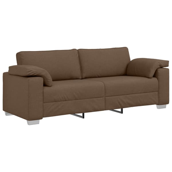 Soffa 2 pcs Brun 219 x 80 x 82 cm tyg