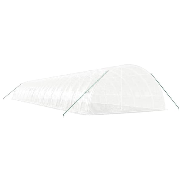 Växthus med stålram vit 144 m² 24x6x2,85 m