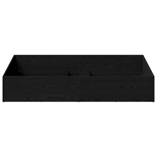 Sängomramning för ställbar sängbotten Svart ek 90 x 200 cm