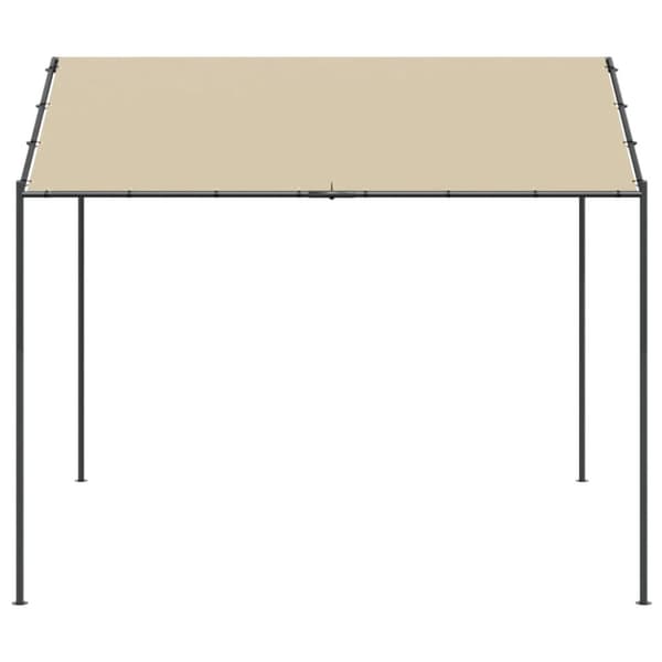 Paviljong beige 4x4 m stål och tyg