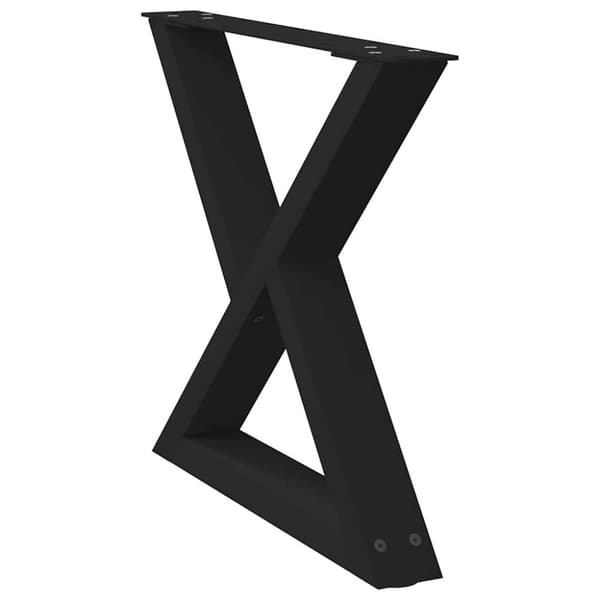 Soffbordsben 2 st svarta 60x(42-43,3) cm stål