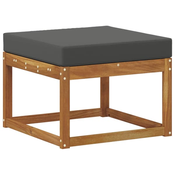 Utomhussoffset med kudde 7 pcs Naturlig och Antracit Polyester