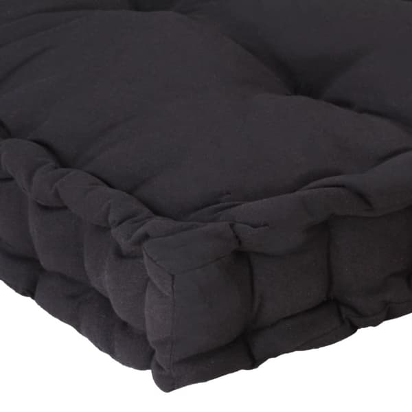 Dyna till pallsoffa bomull 120x40x7 cm svart