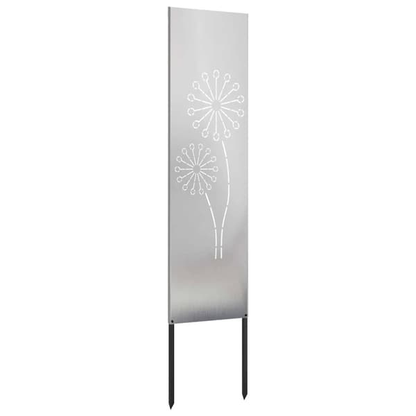 Trädgårds integritetsskärm Silver 32 x 140 cm Rostfritt stål