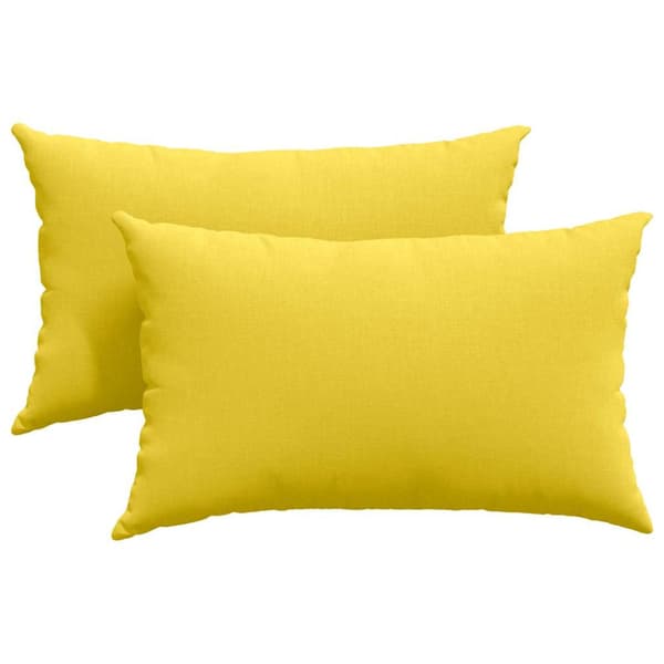 Sofakuddar 2 pcs Ljusgul 50 x 30 cm tyg