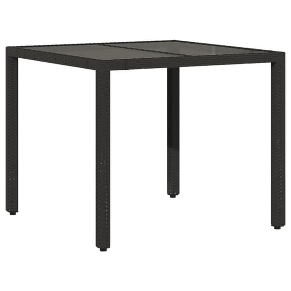 Caféset med dynor 5 delar konstrotting svart