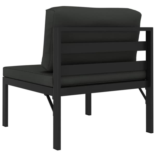 Trädgårdssoffa 2-sits med dynor aluminium antracit