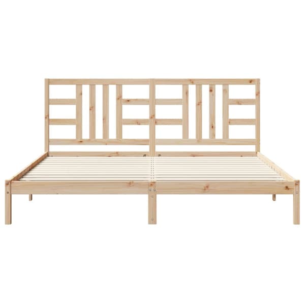 Sängram massivt trä 200x200 cm