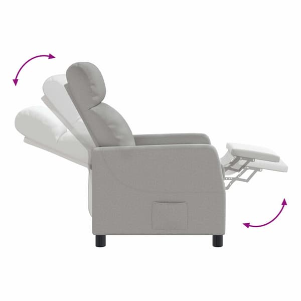 Massagefåtölj Moln Grå Tyg