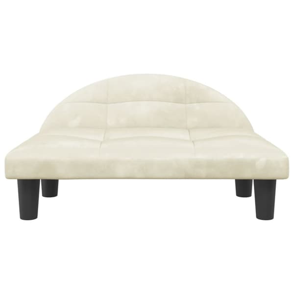 Hundbädd gräddvit 70x52x30 cm sammet