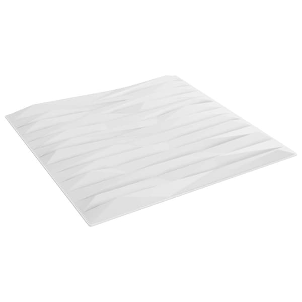 Väggpaneler 24 pcs Vit Sten 50 x 50 cm XPS Skum