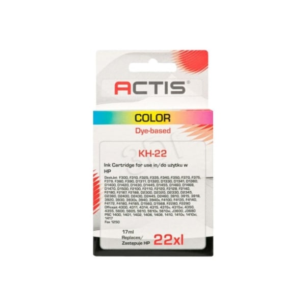 Actis standard KH-22R - färg (cyan, magenta, gul) - kompatibel - återanvänd - bläckpatron (alternativ för: HP 22XL)