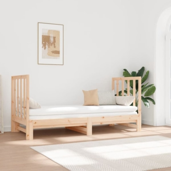 Utdragbar dagbädd 2x(90x190) cm massiv furu