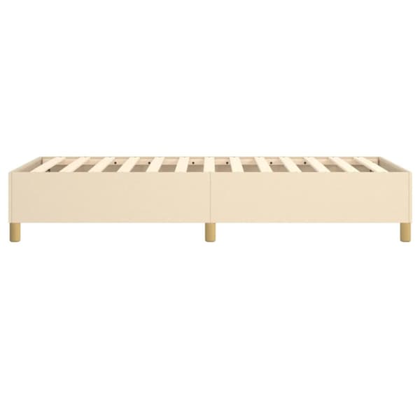 Boxspring-sängram cremefärgad 80x200 cm tyg