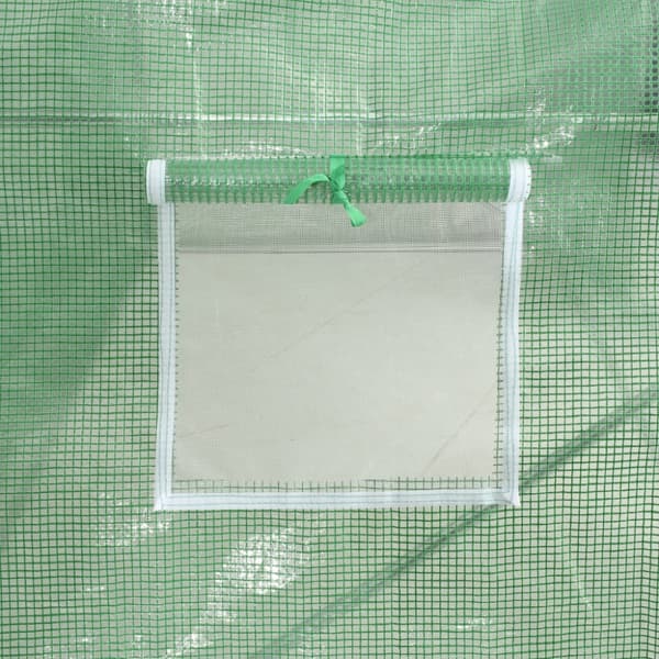 Växthus med stålram grön 100 m² 20x5x2,3 m