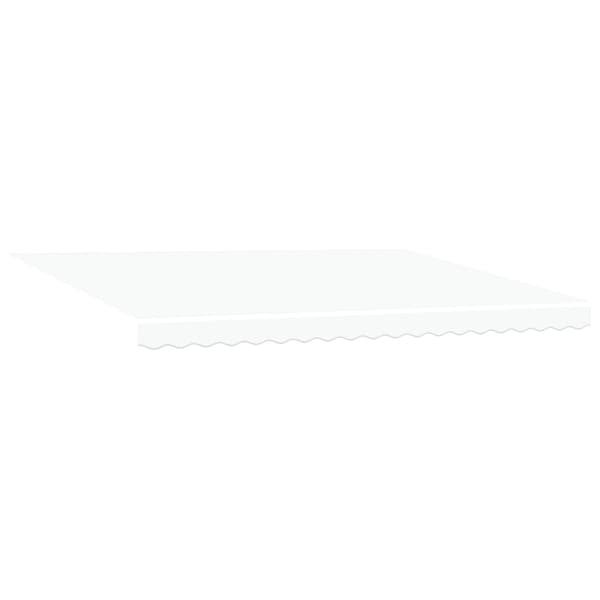Utdragbar markis Vit 450 × 350 cm Polyester och aluminium