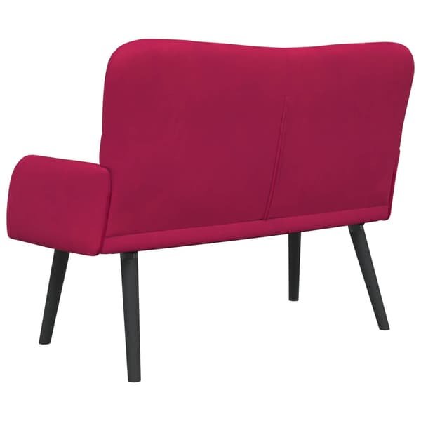 Tvåsitssoffa Vinröd 115 x 61 x 87 cm Sammet