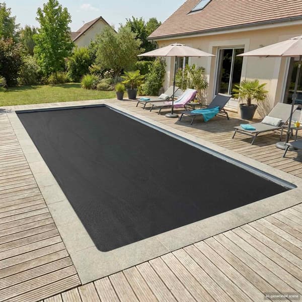 Poolöverdrag Extra Tung Svart 800 x 500 cm PE
