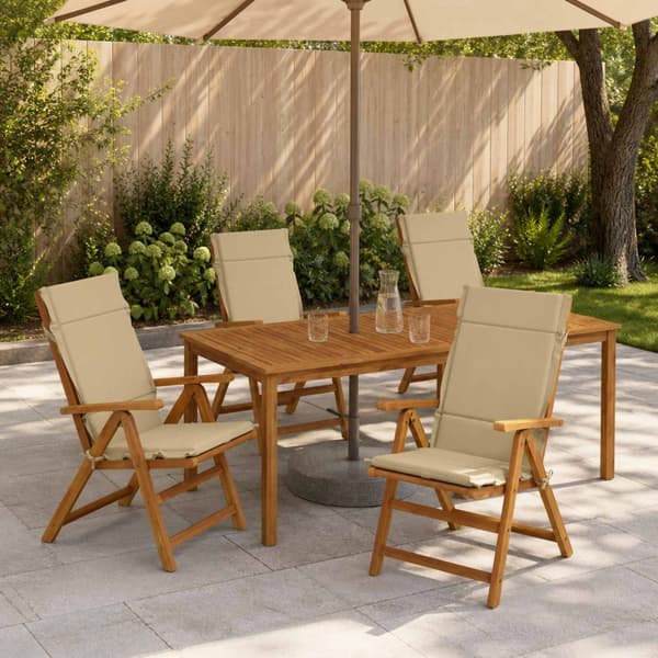 4-delade Höga Ryggstolsdynor GEMERT 4 st 100% Polyester Beige