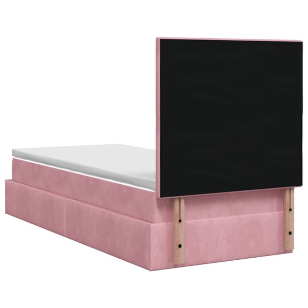 Ottoman säng med madrass Rosa 100 x 200 cm Sammet