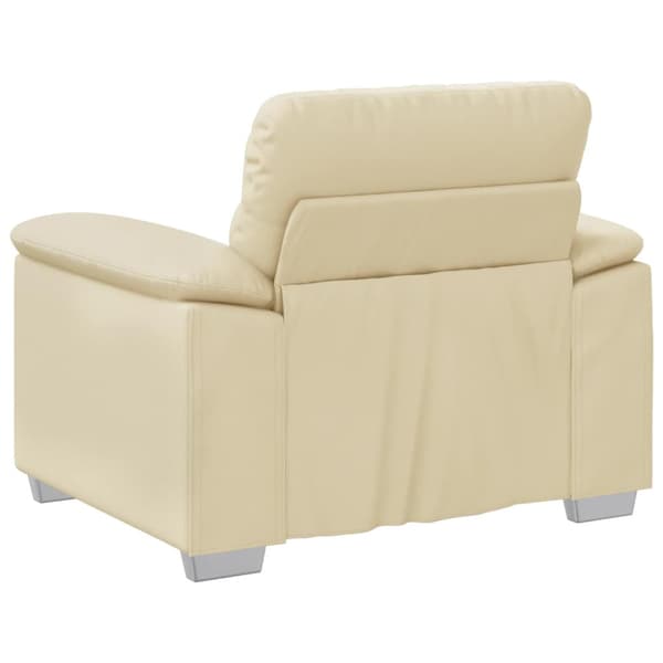 Soffa krämfärgad 100x81x84 cm konstläder